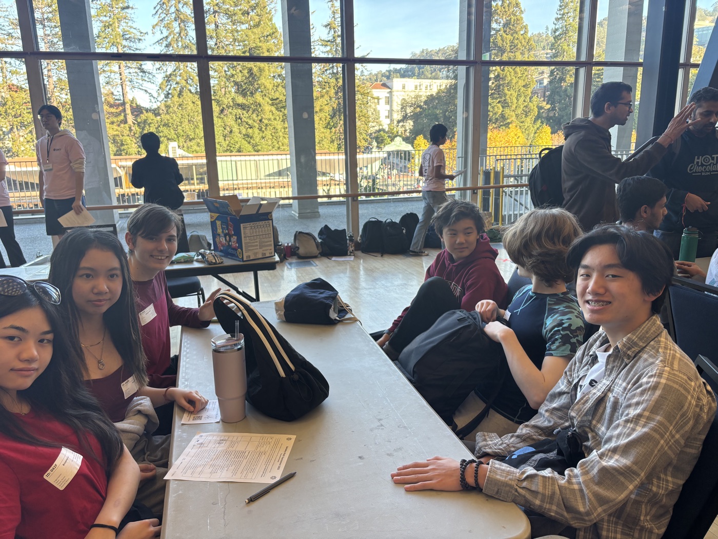 Etienne and teammates at a math tournament